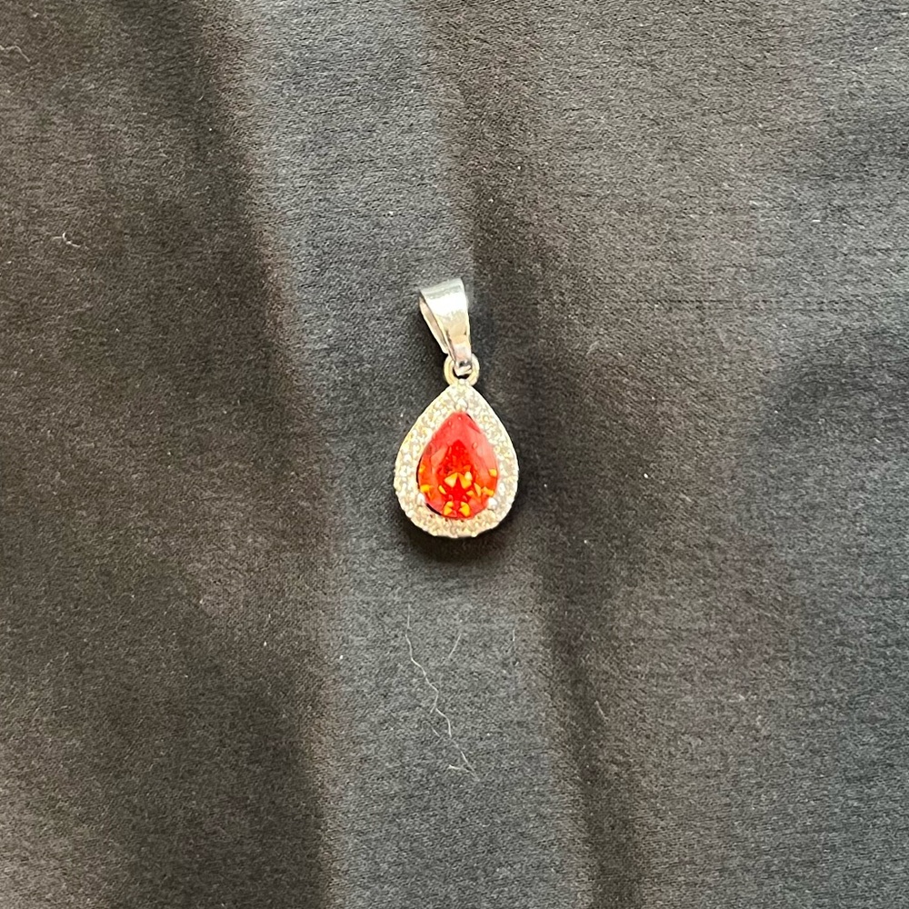 Dalmata Blood Orange Teardrop Charm